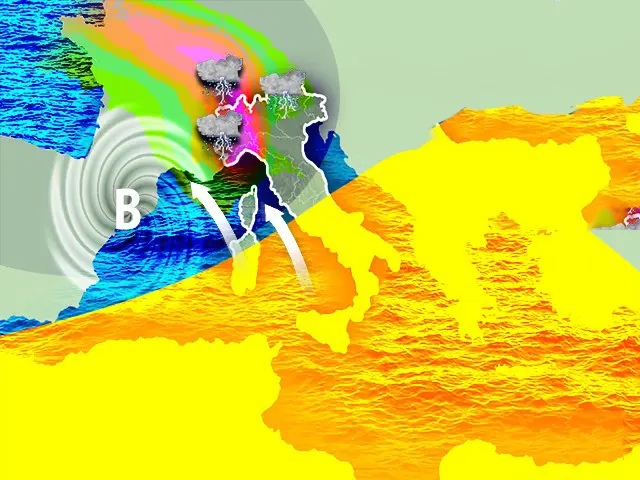 Meteo: Weekend, un insidioso ciclone carico di maltempo e caldo anomalo. Ecco il dettaglio