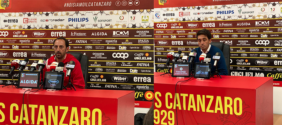 Catanzaro-Rende 1-1: i commenti nel dopo partita dei tecnici Grassadonia e Tricarico (video)