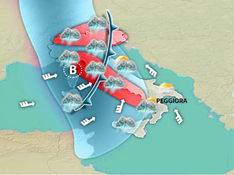Allerta Meteo: Oggi Nuovo Vortice Atlantico porta Nubifragi e Temporali. Ecco le zone a rischio