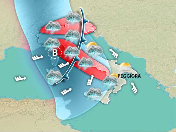 Allerta Meteo: Oggi Nuovo Vortice Atlantico porta Nubifragi e Temporali. Ecco le zone a rischio