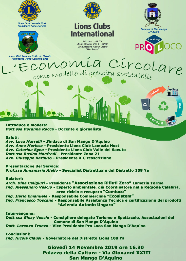 Economia circolare a San Mango D'Aquino (CZ)