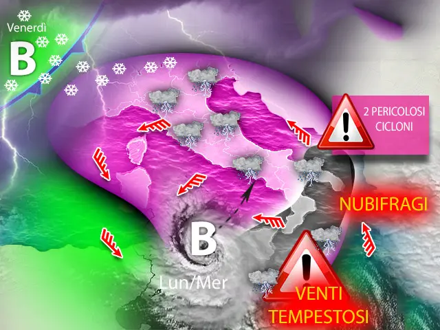 Meteo: in arrivo un nuovo vortice di maltempo “Medicane” Ecco le aree a rischio. Le previsioni