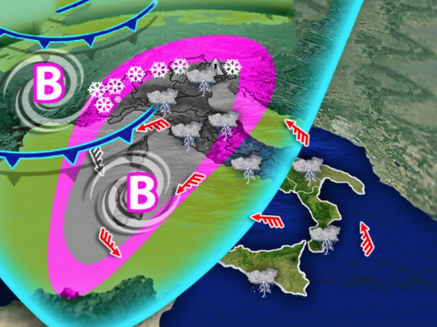 Meteo: Arriva doppio vortice e Weekend rovinato. Ecco Dove, previsioni su Nord, Centro, Sud e Isole