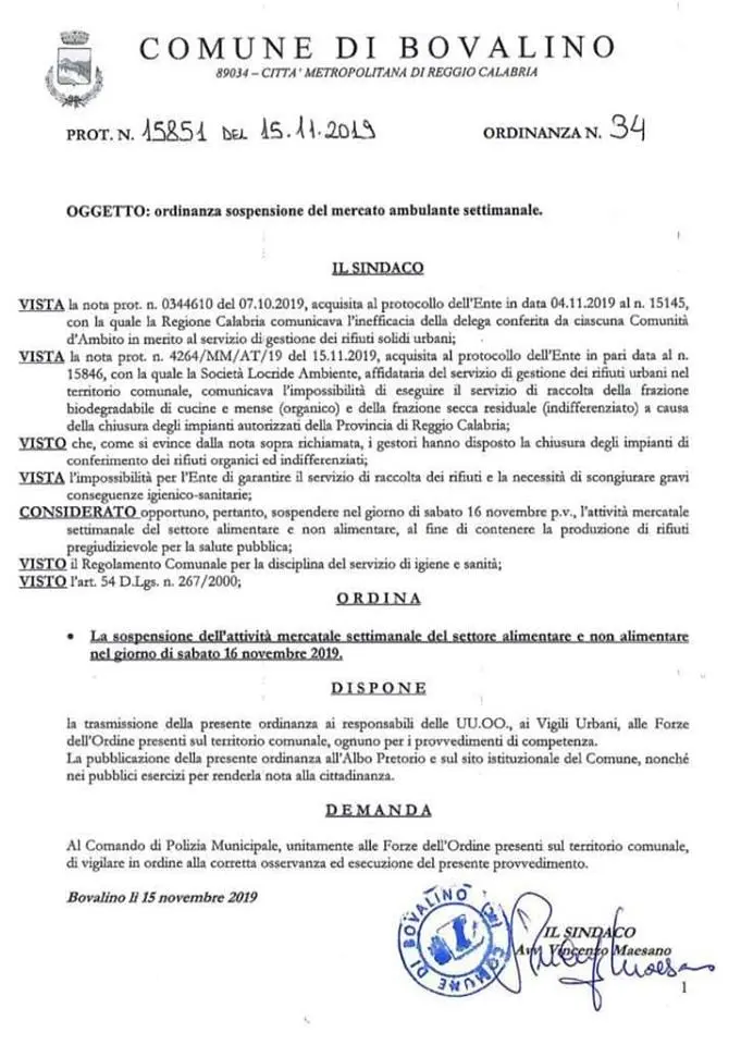 Si acuisce l'emergenza rifiuti per il perdurare della chiusura degli impianti di conferimento