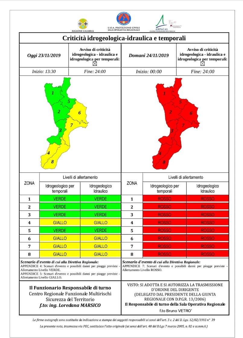 Meteo: Nubifragi in atto, allerta Rossa della Protezione civile. Ecco dove