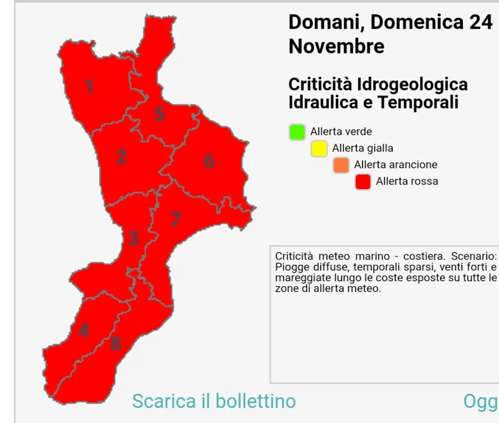 Allerta Rossa, il sindaco Abramo, domani tutti gli impianti sportivi della città resteranno chiusi