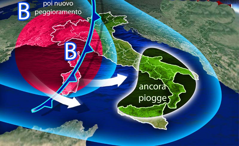 Meteo: Lunedì ancora piogge, poi altro peggioramento. Ecco i Dettagli su Nord, Centro, Sud e Isole