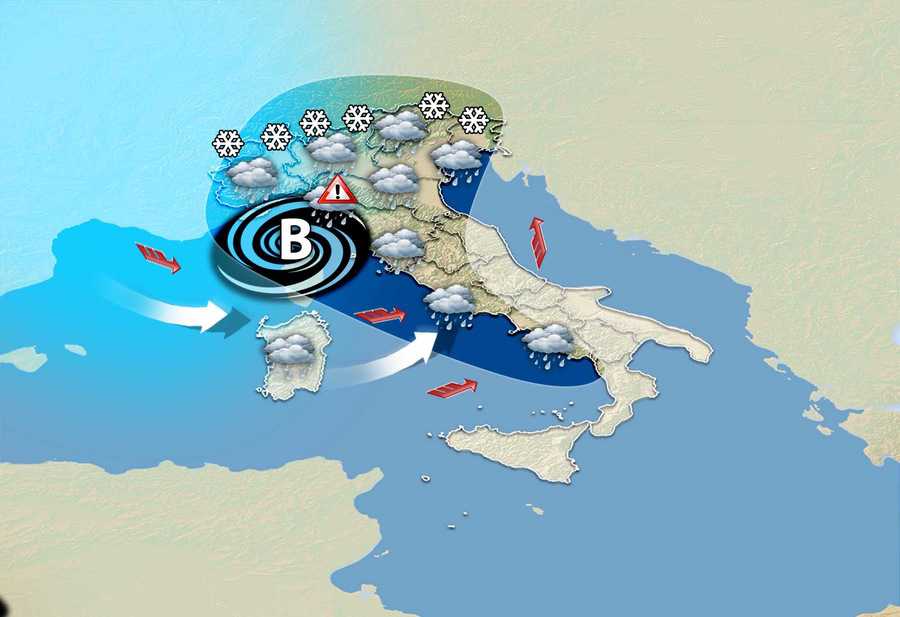 Meteo: mercoledì ancora forti piogge, ecco le Previsioni fino al Weekend su Nord, Centro, Sud e Isol