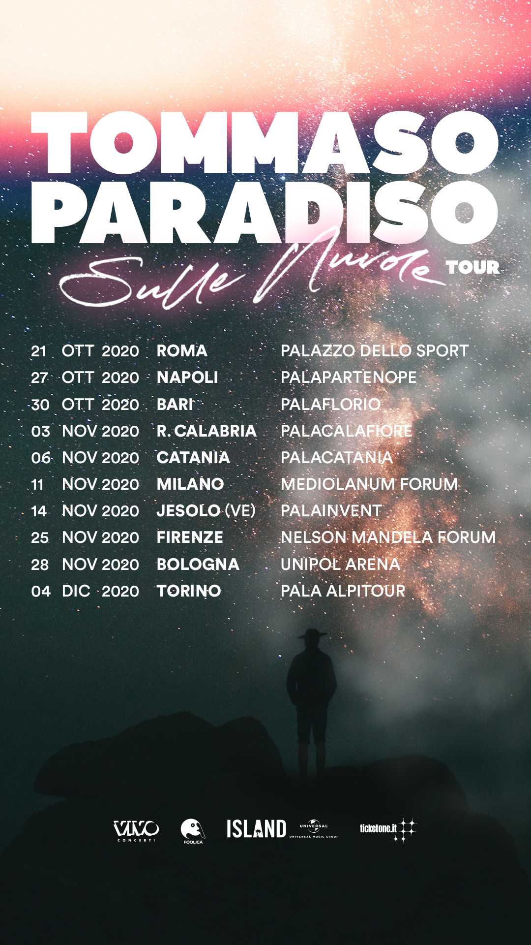Ecco il tour di Tommaso Paradiso. Il concerto il 3 novembre al PalaCalafiore di Reggio