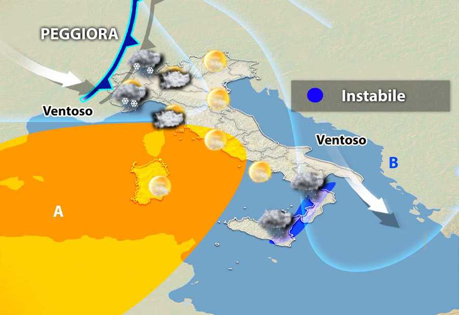 Meteo: Piogge e temporali Ecco le Aree a Rischio maltempo su Nord, Centro, Sud e Isole
