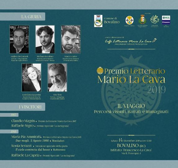 Grande attesa per la serata finale del Premio Letterario Nazionale "Mario La Cava"