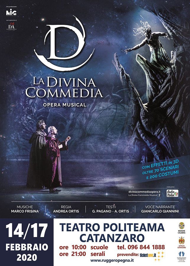 Scuole in fermento per il colossal “La Divina Commedia” opera musical al teatro Politeama di (CZ)