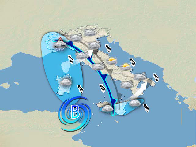 Meteo: Domani Fase di maltempo con temporali e nubifragi. I dettagli su Nord, Centro, Sud e Isole