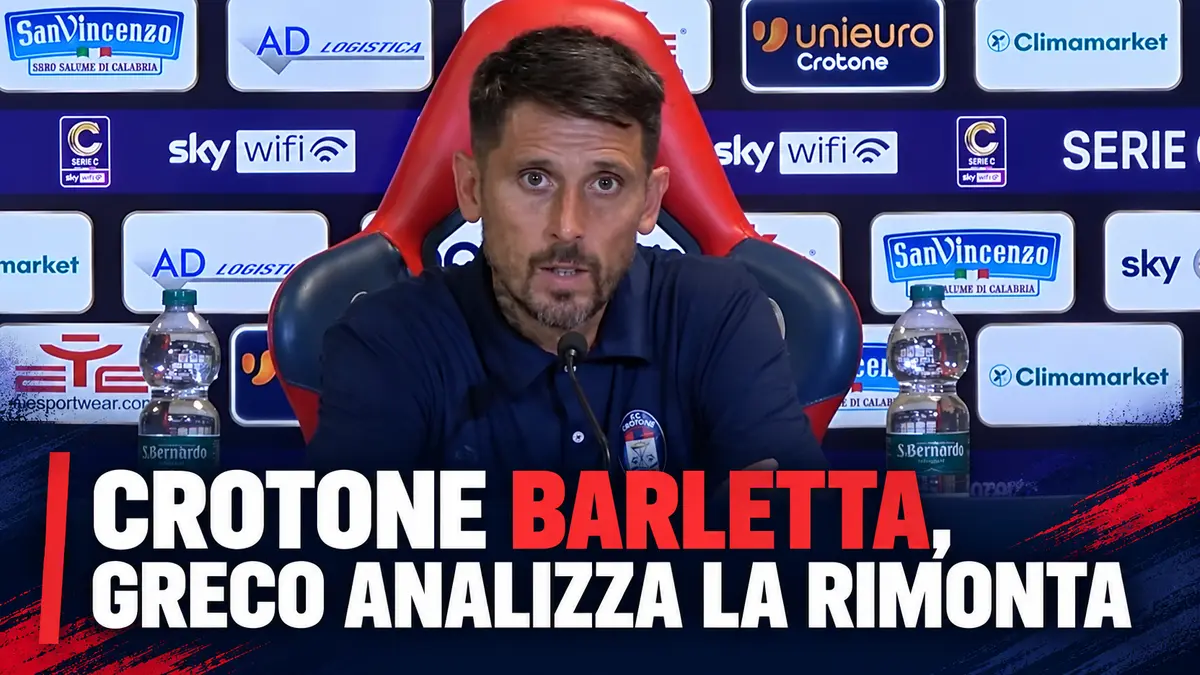 Crotone Barletta, Greco analizza la rimonta: «Questo punto deve darci fiducia»