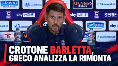 Crotone Barletta, Greco analizza la rimonta: «Questo punto deve darci fiducia»
