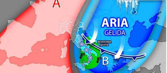 Meteo: Weekend, aria gelida, Neve in pianura. Ecco Dove. Previsioni su Nord, Centro, Sud e Isole