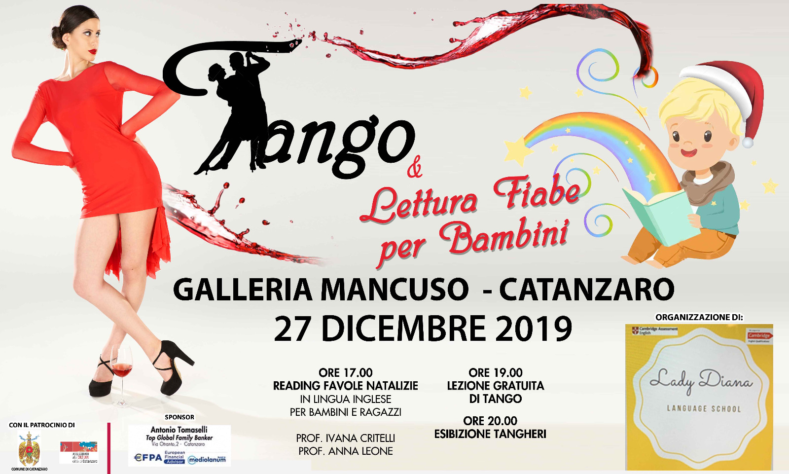 Catanzaro. "Sarà tre volte Natale" con Tango Argentino e fiabe Natalizie