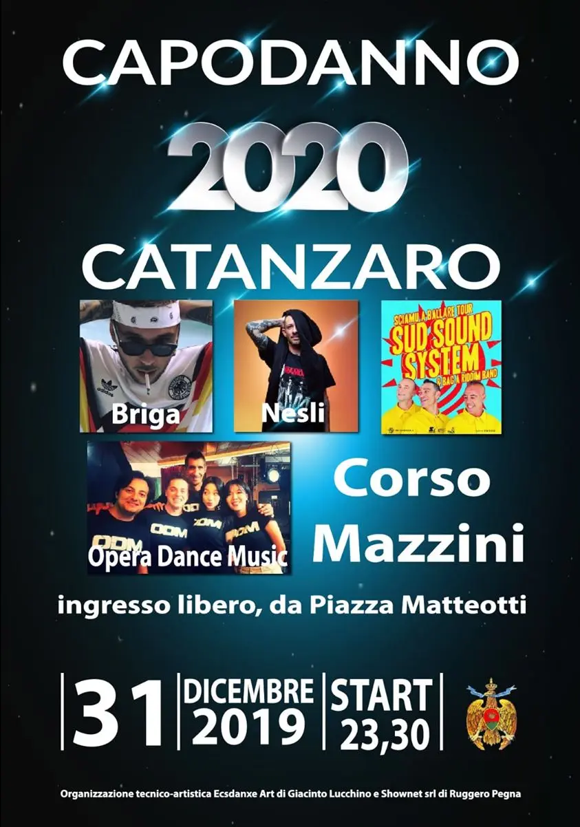 Capodanno-Catanzaro: con i Sud Sound System & Bag a Riddim band,  Briga, Nesli e gli Odm!