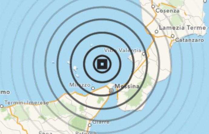 Terremoto a Messina. Trema la terra. Violenta scossa di magnitudo 4.0