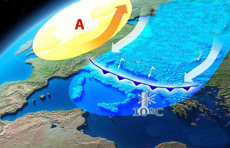Meteo: In arrivo dal Polo Nord, rovesci, temporali e crollo termico. Ecco il dettaglio