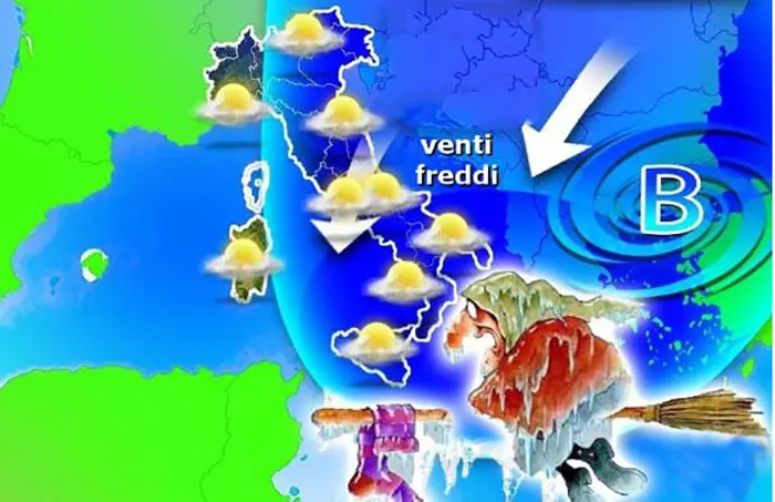 Meteo: Befana da Brividi. Ecco la Previsione per l'Epifania  su Nord, Centro, Sud e Isole