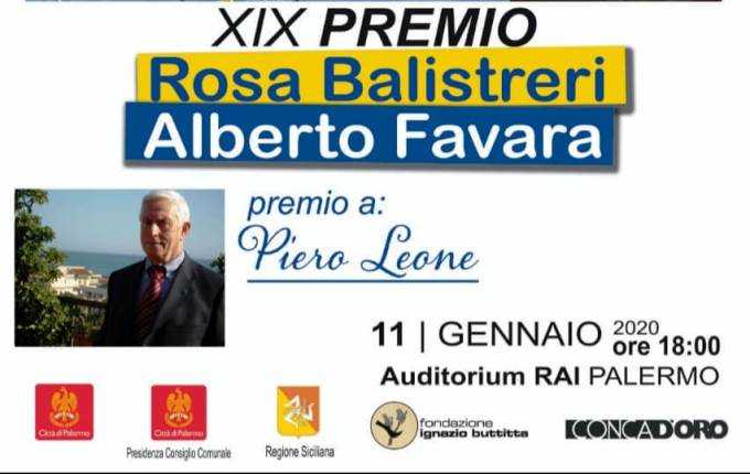 Al bovalinese d'adozione, Piero Leone, il Premio alla memoria "Rosa Balistreri-Alberto Favara"