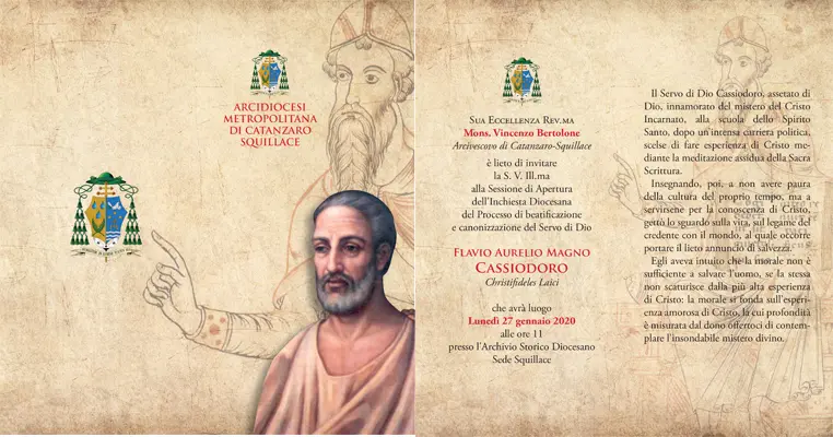 Processo di beatificazione e canonizzazione del Servo di Dio Flavio Aurelio Magno Cassiodoro