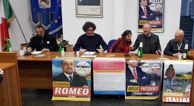 Francesco Aiello (M5S/Calabria Civica), a Bovalino  presenta i candidati della Circoscrizione Sud