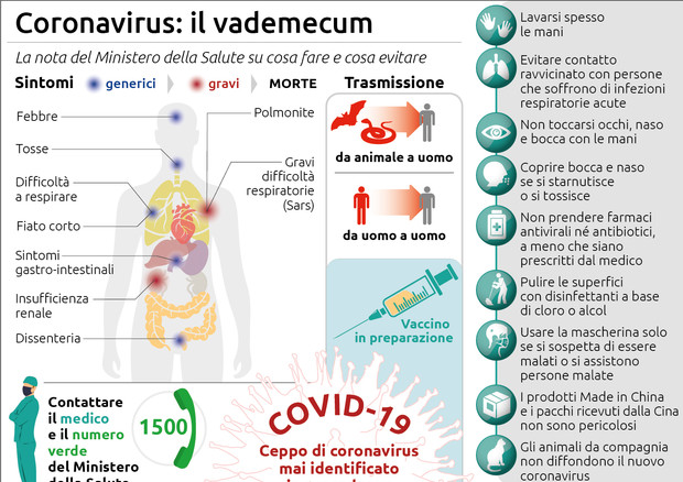 Coronavirus: Ecco il vademecum, come agisce e come prevenire