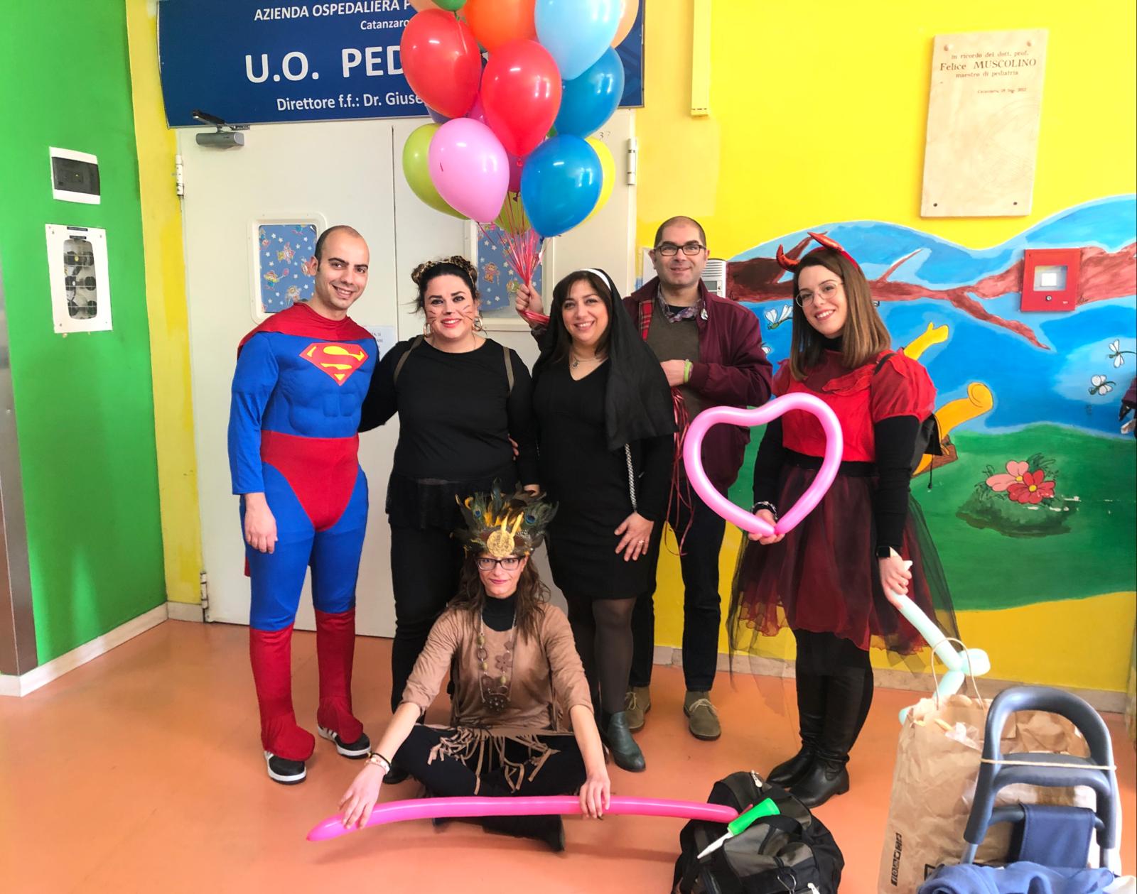 Un carnevale speciale nei reparti di Pediatria del Pugliese-Ciaccio di Catanzaro