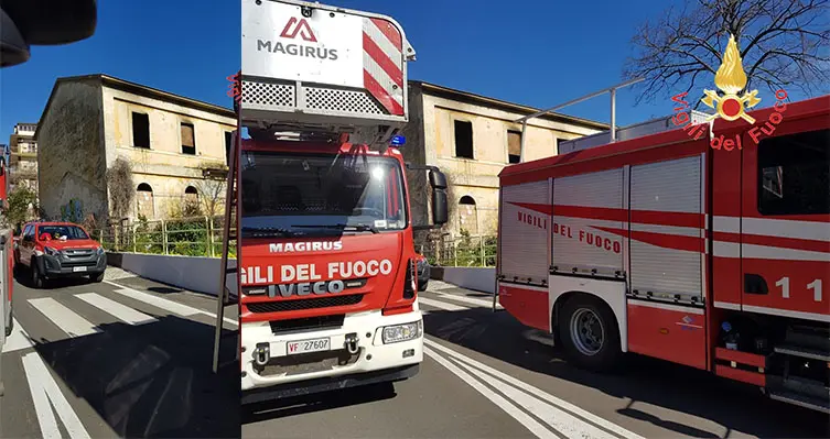 Catanzaro. Rogo in casolare, utilizzato da senza fissa dimora, intervento dei VVF. (Video)