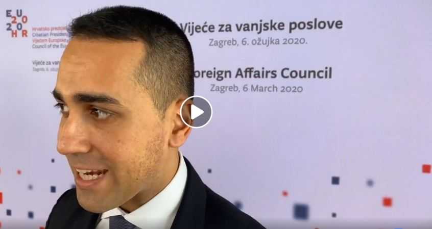 Coronavirus. Le dichiarazioni di Luigi Di Maio al termine del CAE straordinario a Zagabria (Video)