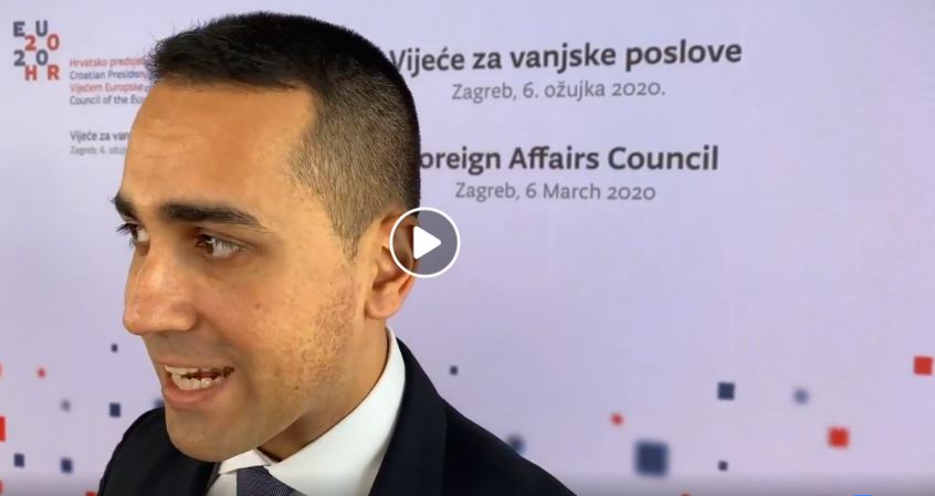 Coronavirus. Le dichiarazioni di Luigi Di Maio al termine del CAE straordinario a Zagabria (Video)