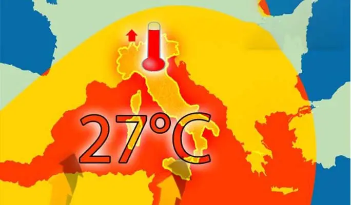 Meteo: in arrivo una escalation di caldo con punte di 27°c. ecco il dettaglio