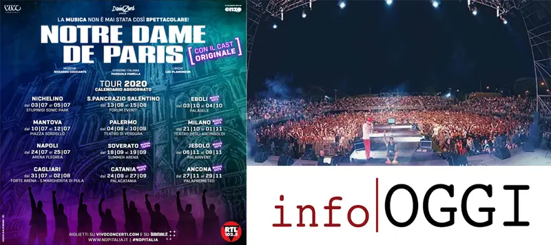 Summer Arena 2020, ci sarà anche “Notre Dame de Paris”: Il musical dei record in scena a settembre