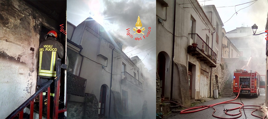Rogo in casa nel catanzarese, padre e figlio trasportati in ospedale intervento dei VVF