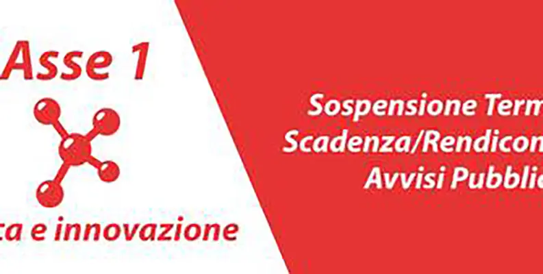 Asse 1 por Calabria Fse Fesr 2014/2020: sospensione termine di scadenza rendicontazione