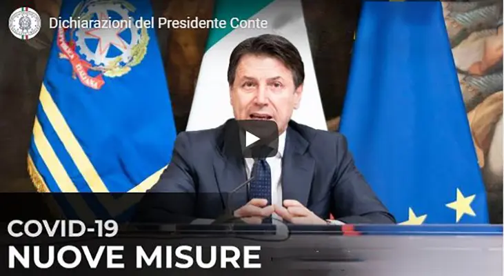 Premier Conte, Estreme restrizioni 'lo facciamo perché amiamo l’Italia' Covid-19. Video del 21 marzo