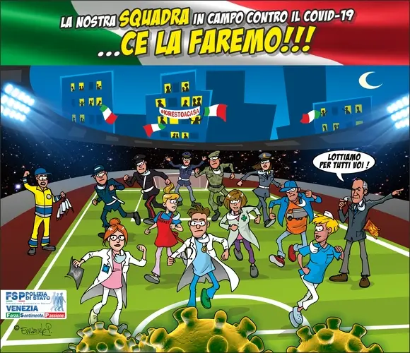 "SQUADRA" vincente contro il coronavirus! Una partita difficile che vinceremo!