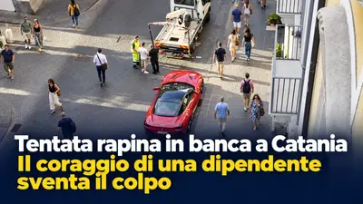 Tentata rapina in banca a Catania, il coraggio di una dipendente sventa il colpo