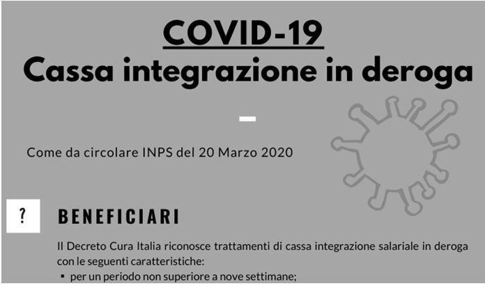 Covid-19. Inps, Cassa Integrazione in Deroga (Covid-19), Ecco cosa e come farla