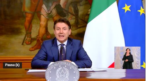 Emergenza. Diretta streaming. Discorso Conte: MES e Fase 2. Firma Dpcm chiusi fino al 3 maggio. Live