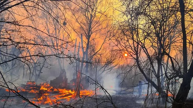 Covid-19. Chernobyl: incendio, fumi neri e i problemi respiratori "l'arme per la salute dei bambini"