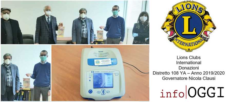 Un ventilatore polmonare al Policlinico di Catanzaro-Germaneto dal Governatore Lions