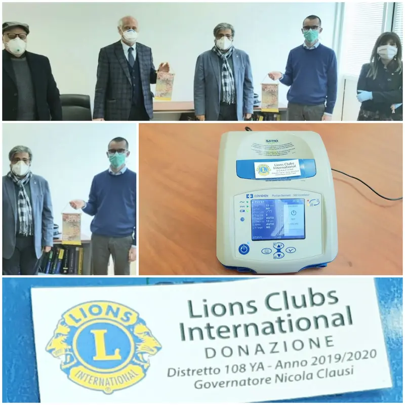 Un ventilatore polmonare al Policlinico di Catanzaro-Germaneto dal Governatore Lions