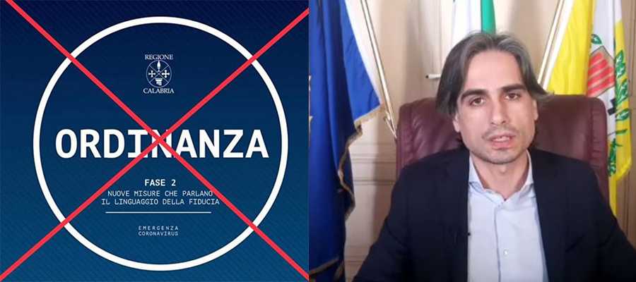 Fase 2: Falcomatà Sindaco Reggio sospende ordinanza Calabria (Video)