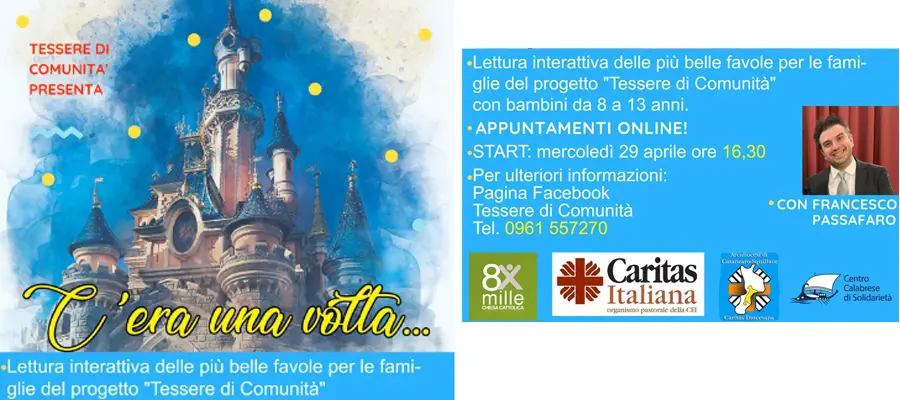 “Tessere di Comunità”, famiglie protagoniste delle favole in 'C’era una volta'