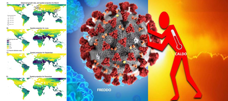 Coronavirus e Meteo: caldo e afa distruggono il COVID-19. Ecco lo studio con la mappa dei contagi