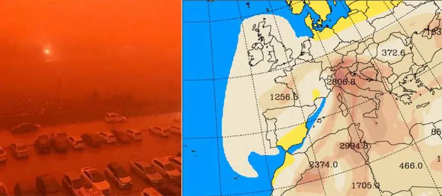 Meteo Sabbia dal deserto tingera' di rosso tutta Italia. Ecco dove