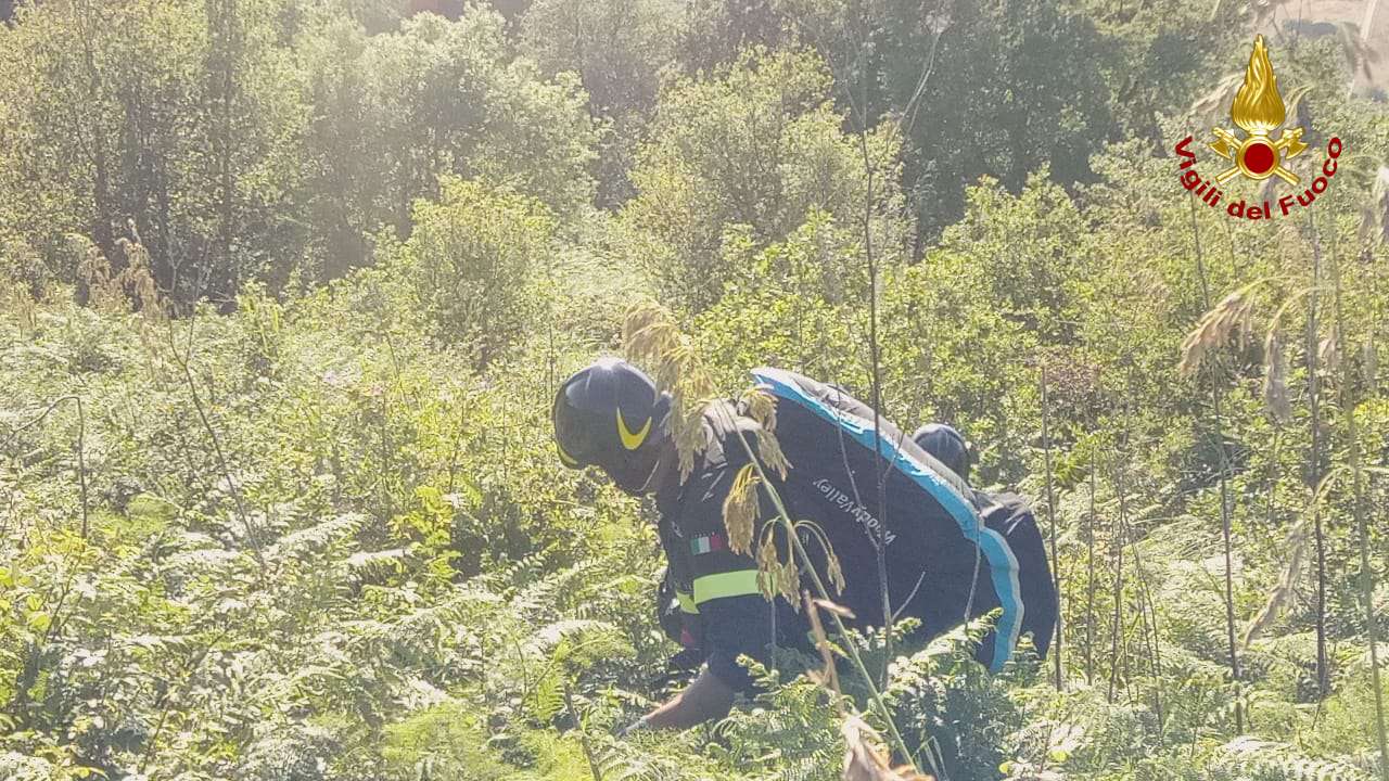 Precipita un parapendio a Pizzo. soccorso e recuperato dai VVF (Foto e Video)